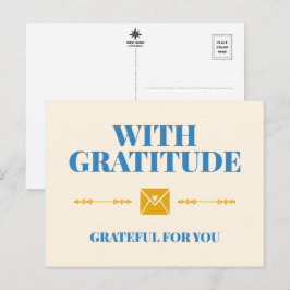 Met dankbaarheid dankbaar voor u Typogrpahy Briefkaart