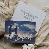 Met dankbaarheid | Foto Dank u w / Terug Bericht Bedankkaart