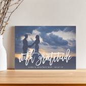 Met dankbaarheid | Foto Dank u w / Terug Bericht Bedankkaart