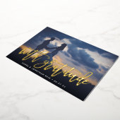 Met dankbaarheid | Gold Foil Weddenschap Hartelijk Folie Uitnodiging (Gedraaid)