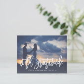 Met dankbaarheid | Weddenfoto Hartelijk dank Briefkaart (Staand voorkant)