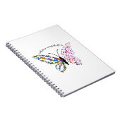 met dappere vleugels vliegt ze notitieboek (Rechterzijde)