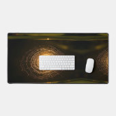 Met dauw bedekt spinnenweb bij zonsopgang bureaumat (Keyboard & Muis)