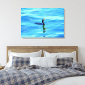 met de aalscholver omhuld doek canvas afdruk (Insitu (Slaapkamer))