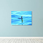 met de aalscholver omhuld doek canvas afdruk (Insitu (Houten vloer))