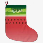 Met de achtergrond van Watermeloen kerststooking Grote Kerstsok (Voorkant)