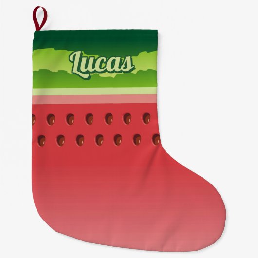 Met de achtergrond van Watermeloen kerststooking Grote Kerstsok (Voorkant)