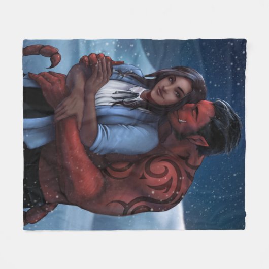 Met de Alien Warlord Throw Fleece Deken (Voorkant (Horizontaal))