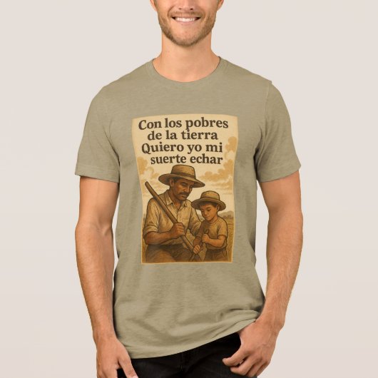 Met de Armen der Aarde Tri-Blend Shirt (Voorkant)