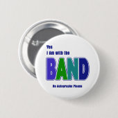 Met de band ronde button 5,7 cm (Voorkant /achterkant)