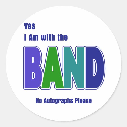 Met de band ronde sticker (Voorkant)