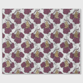 Met de benaming Burgundy Plum en Gold Wine Cadeaupapier (Vlak)