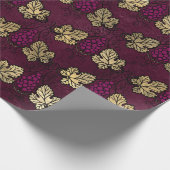 Met de benaming Burgundy Plum en Gold Wine Cadeaupapier (Hoek)