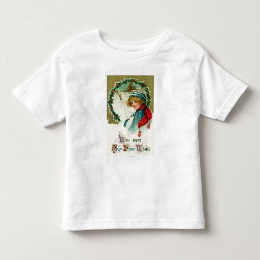 Met de beste gemoedsscène uit het nieuwjaar kinder shirts (Voorkant)