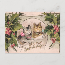 "Met de beste kerstwensen" Victoriaans Briefkaart