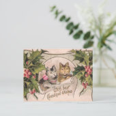 "Met de beste kerstwensen" Victoriaans Briefkaart (Staand voorkant)