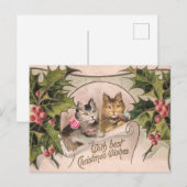 "Met de beste kerstwensen" Victoriaans Briefkaart (Voorkant / Achterkant)
