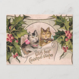 "Met de beste kerstwensen" Victoriaans Briefkaart