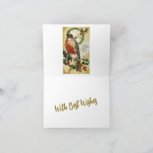 "Met de beste kerstwensen" Victoriaans Kaart (Binnen)