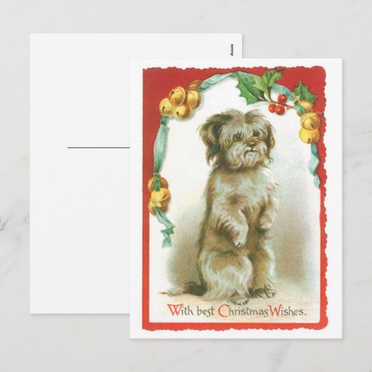 Met de Beste Wensen van Kerstmis Feestdagenkaart (Voorkant / Achterkant)