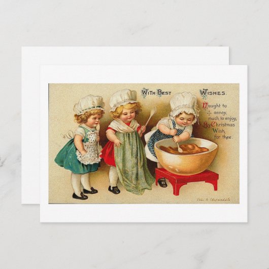 Met de beste wensen voor kinderen die een bankpas  briefkaart (Voorkant / Achterkant)