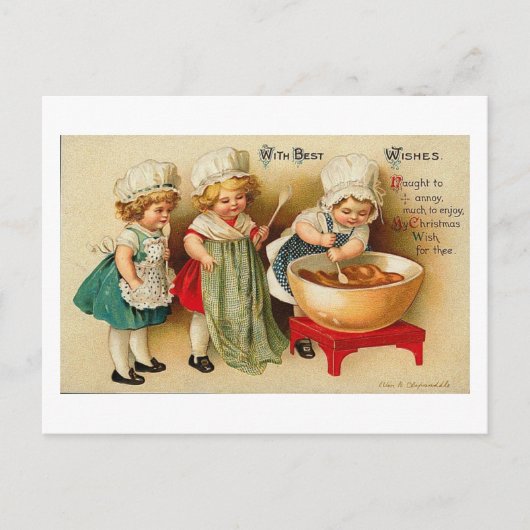 Met de beste wensen voor kinderen die een bankpas  briefkaart (Voorkant)