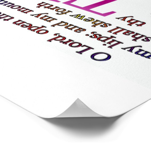 Met de Bijbel verband houdende tekst Poster (Hoek)