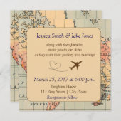 , met de bruiloft gelijkgestelde uitnodiging (Voorkant / Achterkant)