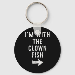 Met De Clownvis Grappig Halloween Koppel Kostuum Sleutelhanger