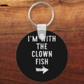 Met De Clownvis Grappig Halloween Koppel Kostuum Sleutelhanger (Voorkant)