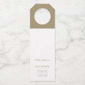 Met de compacte, elegante Business Gift Bottle Han Flessenhanger (Achterkant)