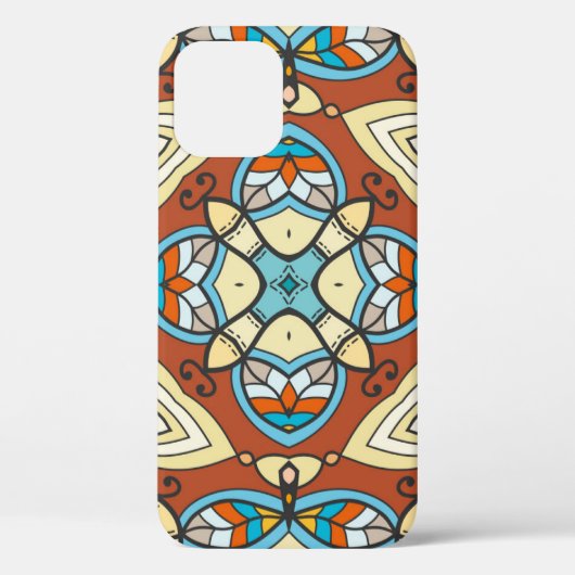 Met de decoratieve hand getekend naadloos patroon. Case-Mate iPhone case (Achterkant)