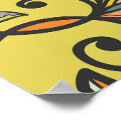 Met de decoratieve hand getekend naadloos patroon. poster (Hoek)