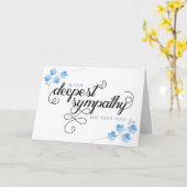Met de diepste sympathie voor uw verlies, blauwe b kaart (Gele Bloem)