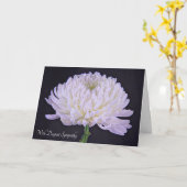 Met de diepste sympathie White Chrysanthemum Kaart (Gele Bloem)