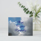Met de diepste sympathiewolken briefkaart (Staand voorkant)