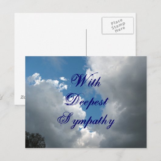 Met de diepste sympathiewolken briefkaart (Voorkant / Achterkant)