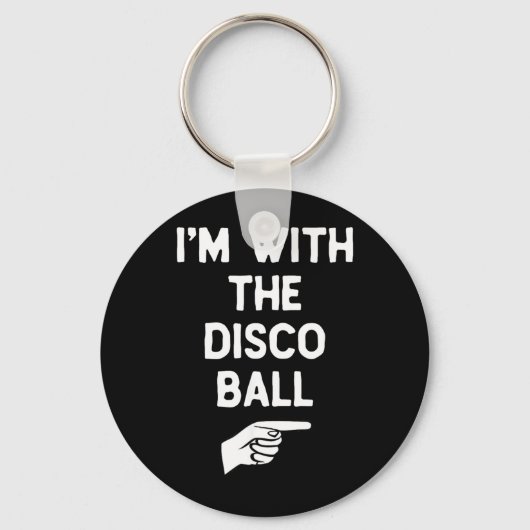 met de Disco Bal Grappige Halloween Matching Sleutelhanger (Voorkant)