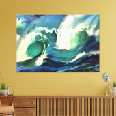 Met de 'flow crashing Ocean Waves Art' Canvas Afdruk (Insitu (Woonkamer))