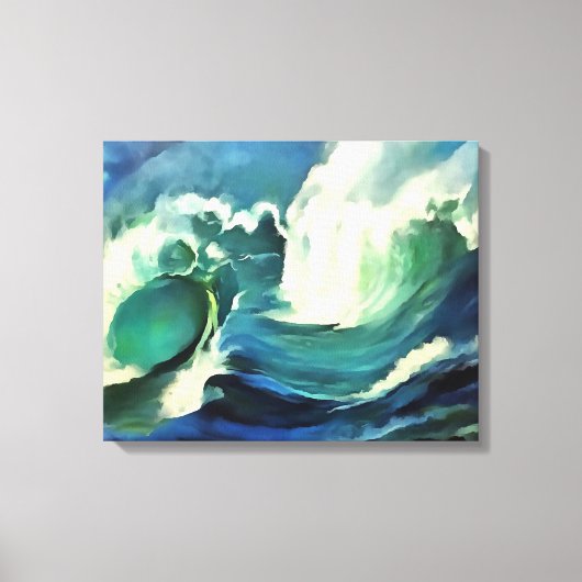 Met de 'flow crashing Ocean Waves Art' Canvas Afdruk (Voorkant)