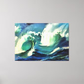 Met de 'flow crashing Ocean Waves Art' Canvas Afdruk (Voorkant)
