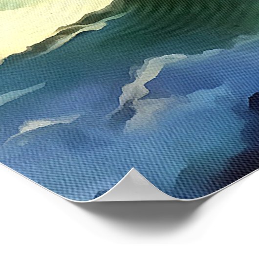 Met de 'flow crashing Ocean Waves Art' Poster (Hoek)