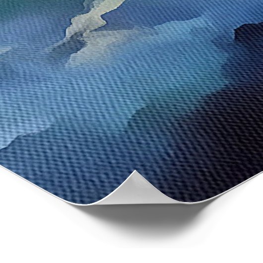 Met de 'flow crashing Ocean Waves Art' Poster (Hoek)