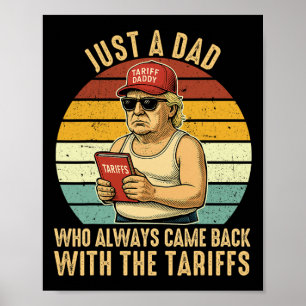Met de Grappige Tarief Trump Vaderdag Poster