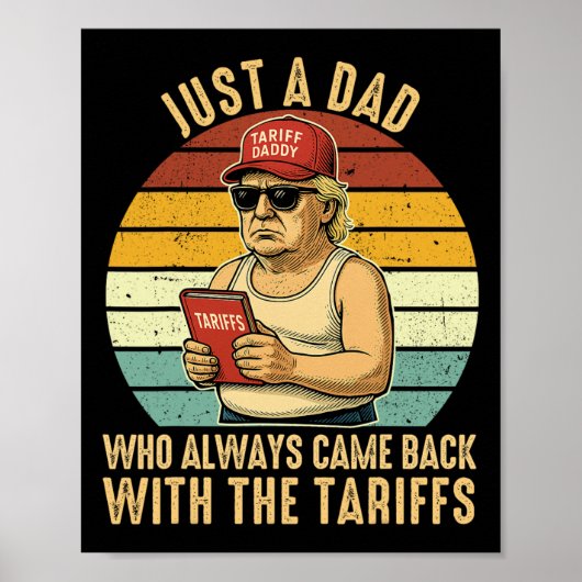 Met de Grappige Tarief Trump Vaderdag Poster (Voorkant)