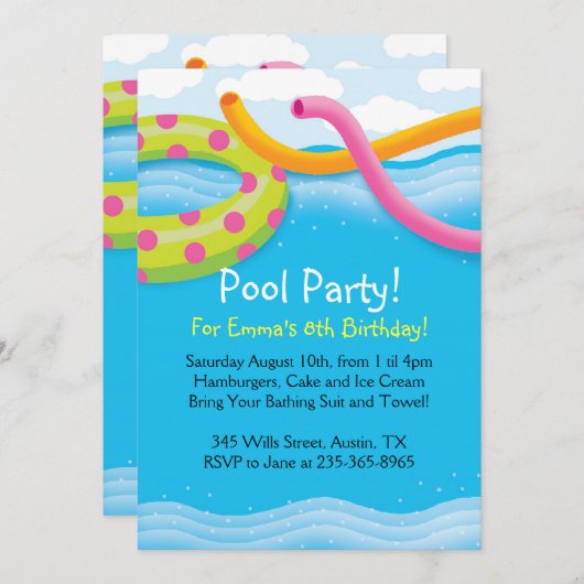 Met de groepspartij behandelde uitnodigingen (Voorkant / Achterkant)