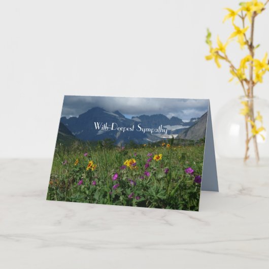 Met de grootste sympathie voor de berg Wildflower  Kaart (Gele Bloem)