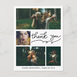 met de hand afstuderen | Vier foto's | Dank je Briefkaart