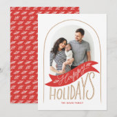 met de hand bekleed wereldbol voor feestdagen feestdagenkaart (Voorkant / Achterkant)