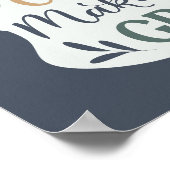 Met de hand bekroonde kleinkinderen maken het leve poster (Hoek)